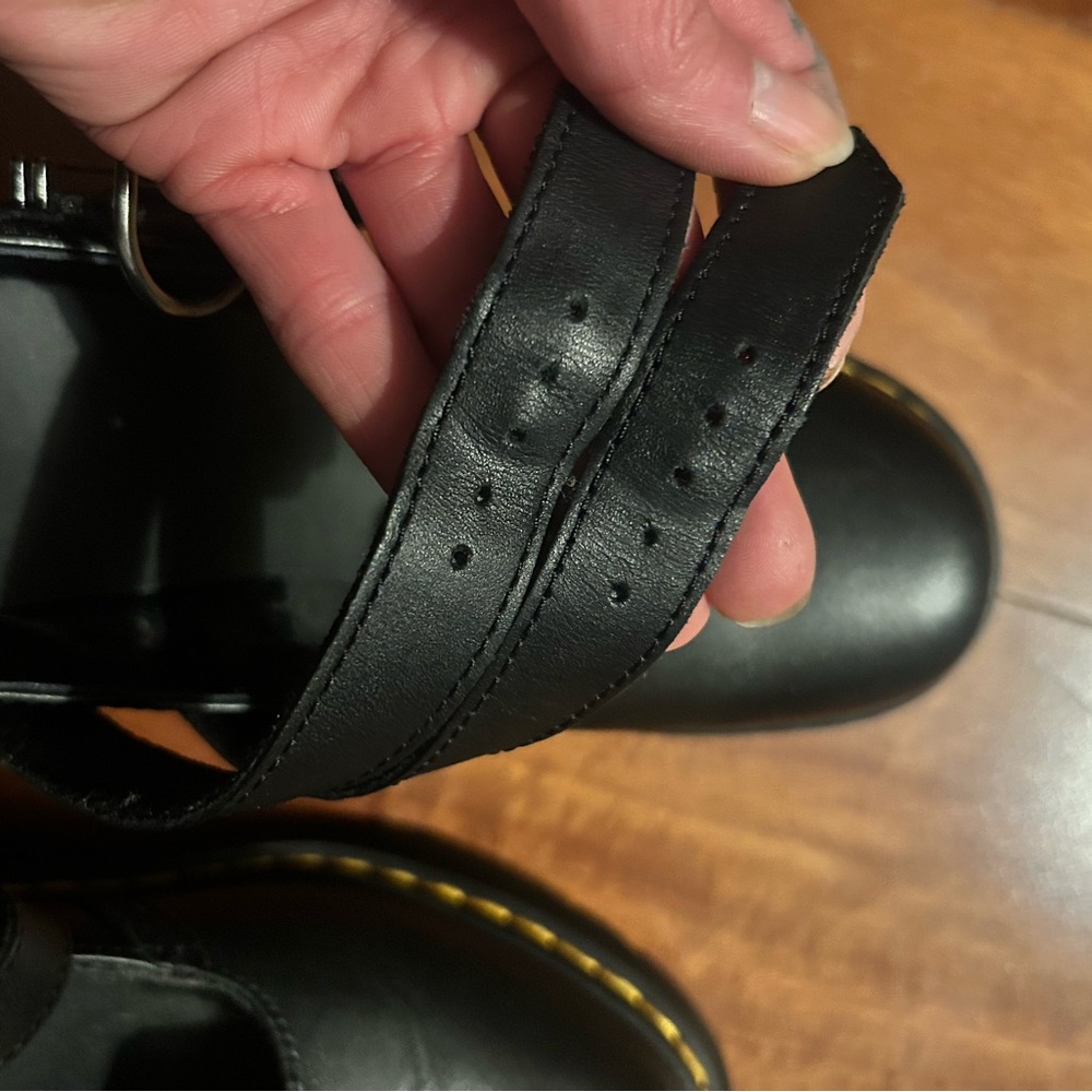 Dr. Martens Black Platform Eviee Buckle Shoes - Picture 5 of 9
